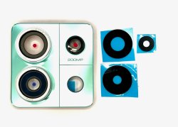 Oczko Aparatu Szkło Kamery Xiaomi Redmi Note 13 Pro 5G z Obudową Ocean Teal