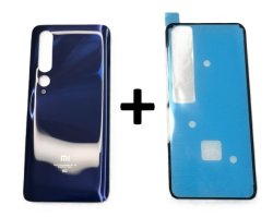 Szklana Klapka Baterii Xiaomi Mi 10 M2001J2G Niebieska + Klej / Zestaw