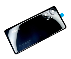 Klapka Baterii Xiaomi Poco F5 5G Black CE 23049PCD8G z oczkiem aparatu - kompletna