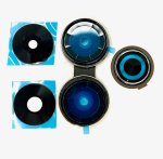 Oczko Aparatu Szkło Kamery Redmi 13 w Obudowie ze srebrnymi pierścieniami