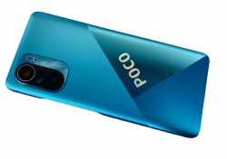 Oryginalna Klapka Baterii Obudowa Xiaomi Poco F3 5G CE Deep Ocean Blue M2012K11AG ze Szkłem Aparatu