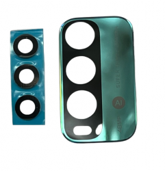 3 Szkła Aparatu i Element Tylnej Klapki /Zielony/ - Komplet do Xiaomi Redmi 9T